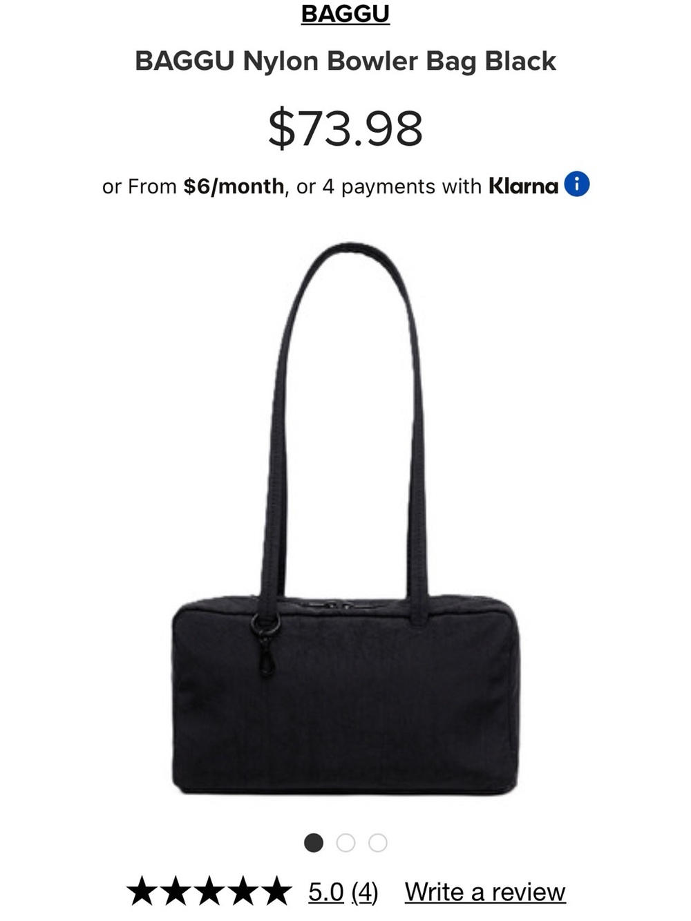 BAGGU Nylon Bowler Bag